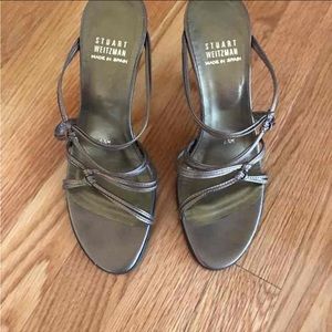 STUART WEITZMAN Bronze Slide On Sz 7-6.5